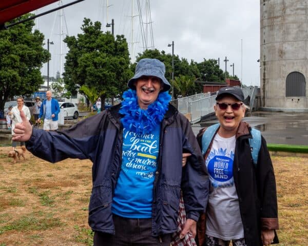 Two participants in Walk to Defeat MND