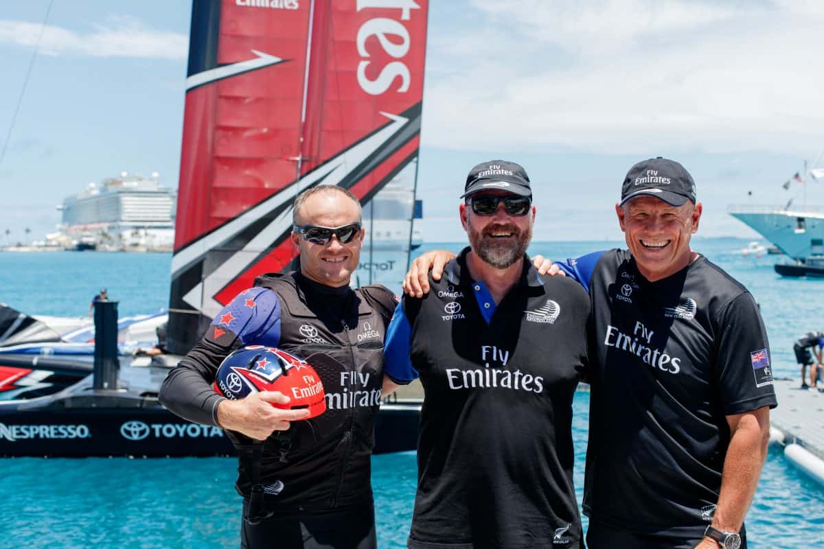 15/06/17 Emirates Team New Zealand training on the great sound in the lead up to the America's Cup Finals