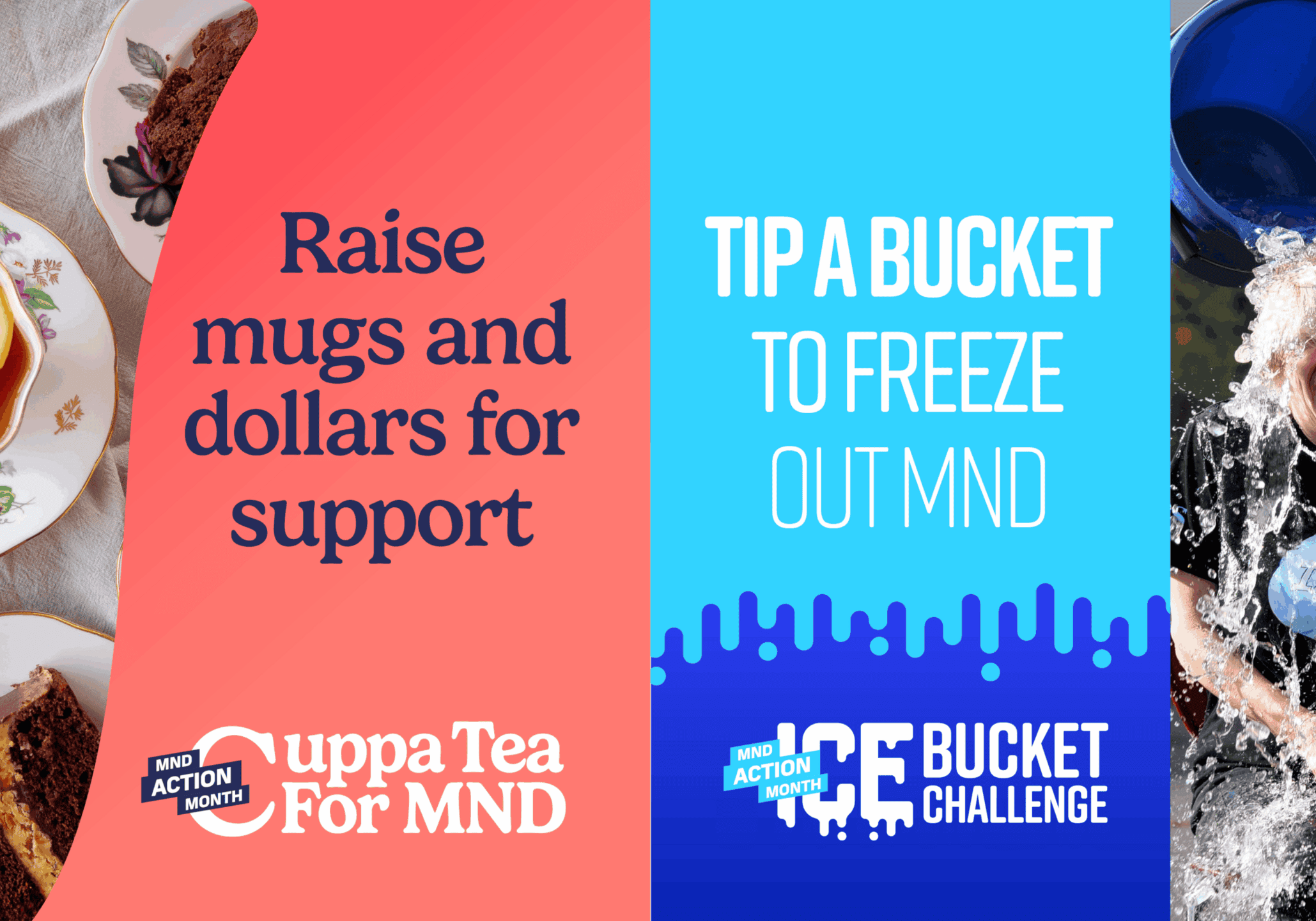 Host a Cuppa Tea for MND or take on the Ice Bucket Challenge